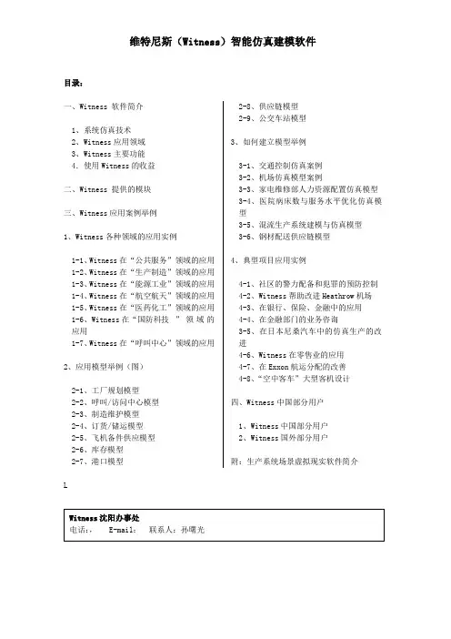 Witness软件功能简介