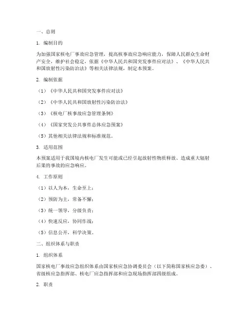 国家核电厂事故应急预案