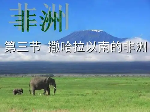 人教版地理七年下课件 8.3撒哈拉以南非洲 (共37张PPT)