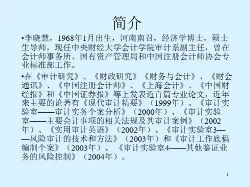 年报审计中重点难点问题研讨