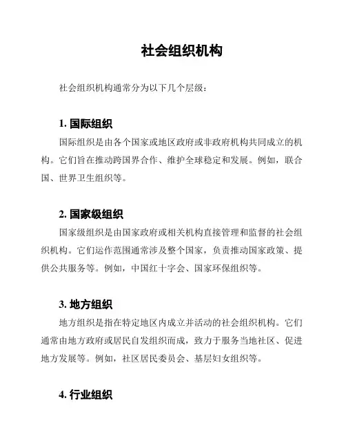 社会组织机构
