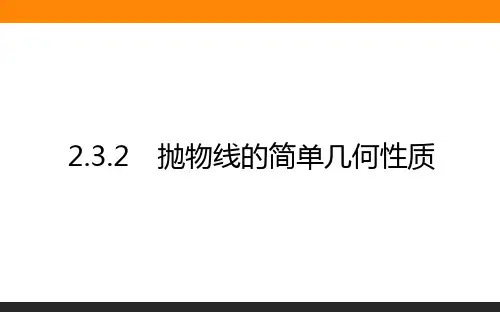 高中数学选修1课件1-2.3.2抛物线的简单几何性质