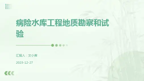 病险水库工程地质勘察和试验