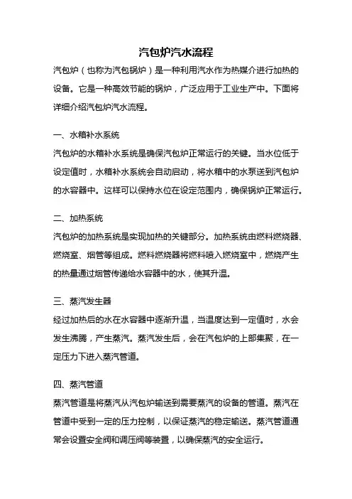 汽包炉汽水流程