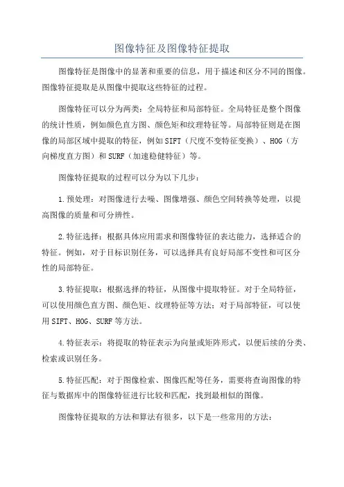 图像特征及图像特征提取