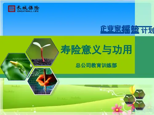 《寿险意义与功用》ppt课件