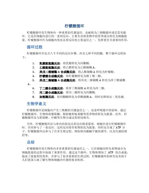 柠檬酸循环