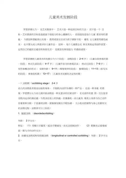 儿童美术发展阶段