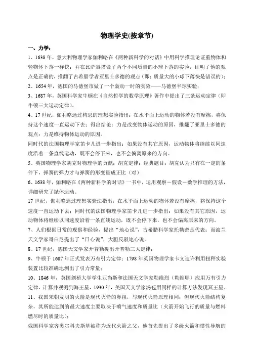 物理学史汇编