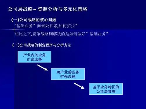 管理学课件_公司层战略