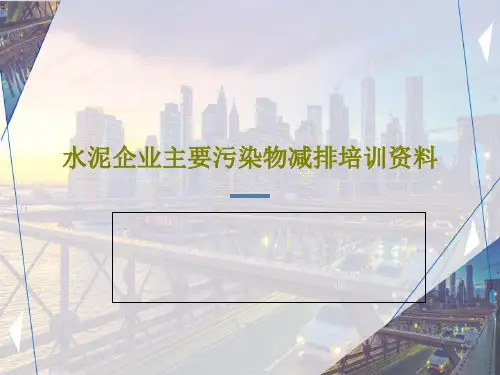 水泥企业主要污染物减排培训资料33页PPT