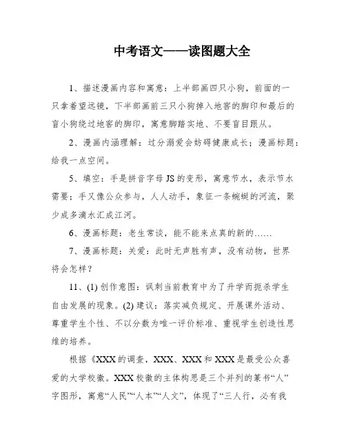 中考语文——读图题大全