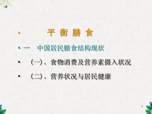 高二化学精品课件 化学与生活平衡膳食