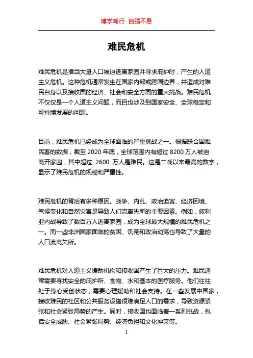 难民危机_精品文档