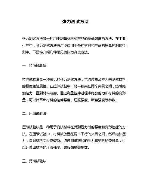 张力测试方法