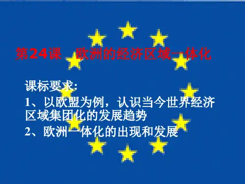 岳麓书社版高中历史必修二5.24《欧洲的经济区域一体化》课件(29张)(共29张PPT)