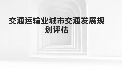 交通运输业城市交通发展规划评估