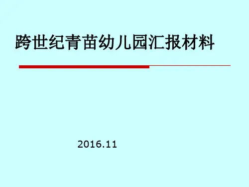 幼儿园汇报材料[PPT]