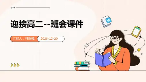 迎接高二--班会课件