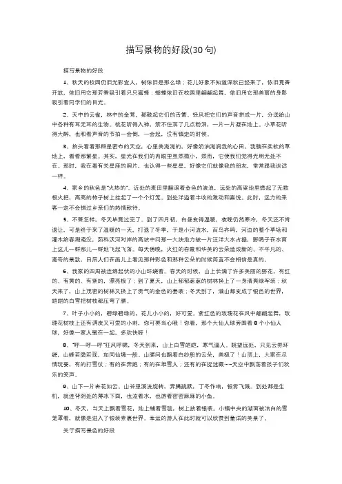 描写景物的好段(30句)