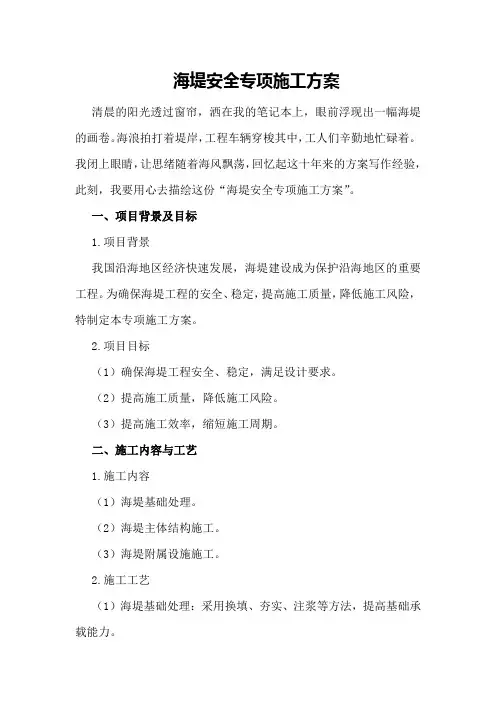 海堤安全专项施工方案