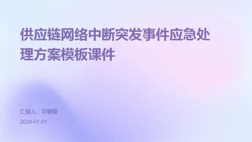 供应链网络中断突发事件应急处理方案模板课件
