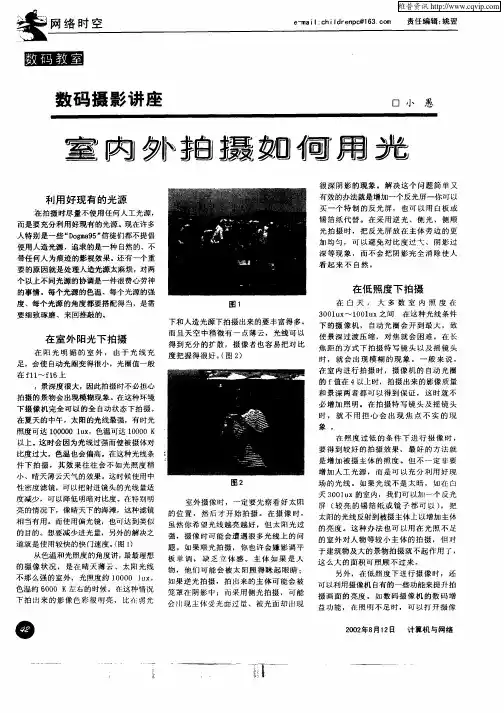 数码摄影讲座：室内外拍摄如何用光