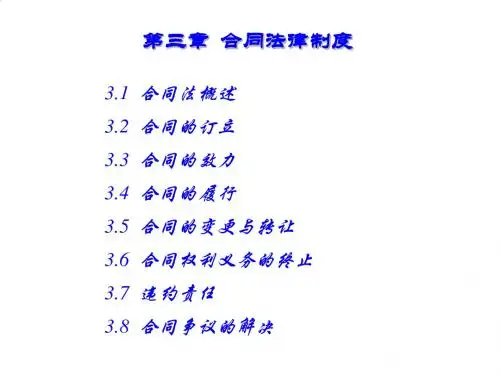合同法律制度简介PPT课件( 69页)