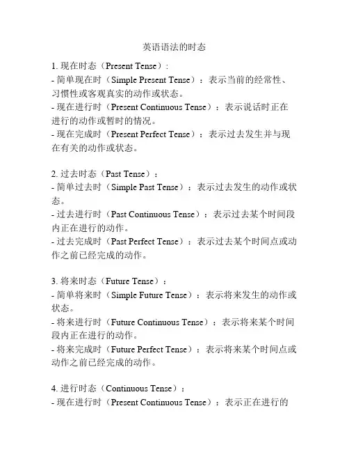 英语语法的时态