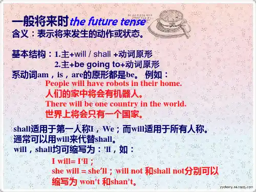 一般将来时态讲解