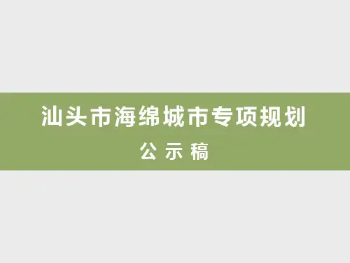 汕头市海绵城市专项规划-公示稿