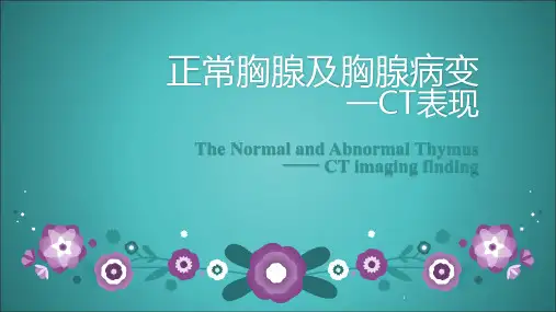 正常胸腺及胸腺病变的CT表现-