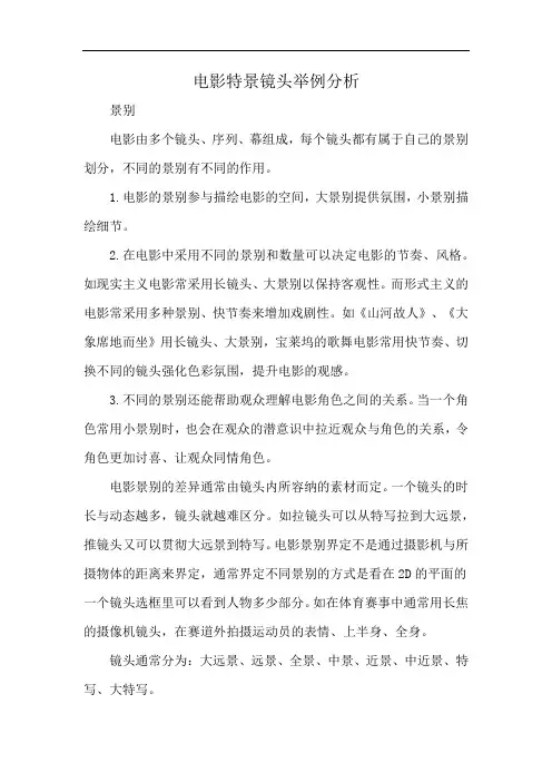 电影特景镜头举例分析