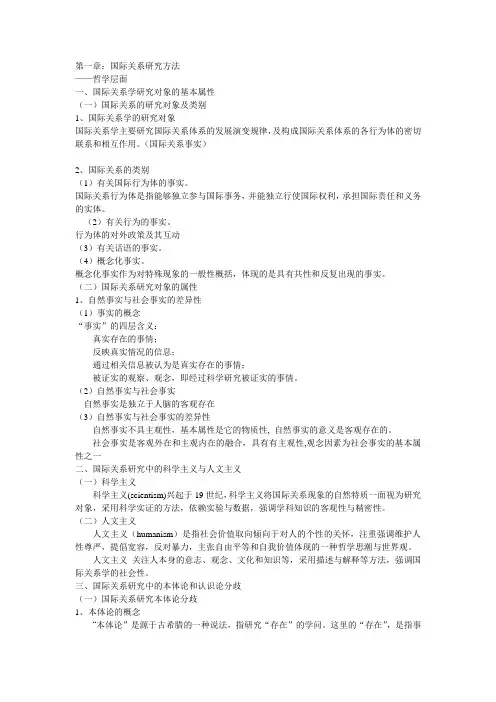 国际关系的研究方法