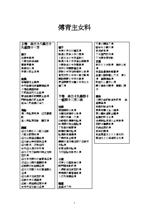 傅青主女科+(精校)