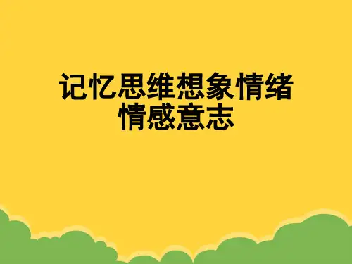 记忆思维想象情绪情感意志ppt实用资料