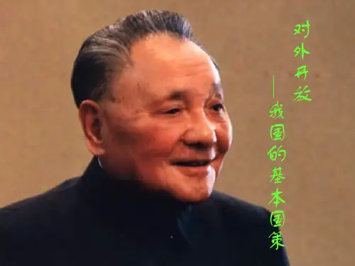 对外开放是我国的基本国策