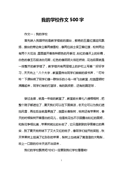 我的学校作文500字