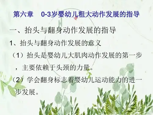 第六章岁婴幼儿粗大动作发展的指导ppt课件