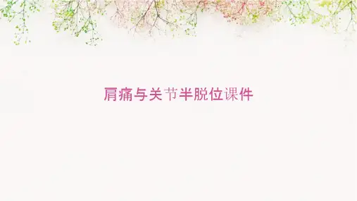 肩痛与关节半脱位课件