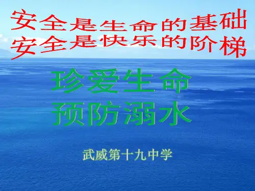 防溺水安全教育PPT