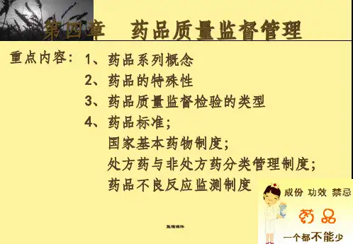 药事管理学教学4-药品质量监督管理