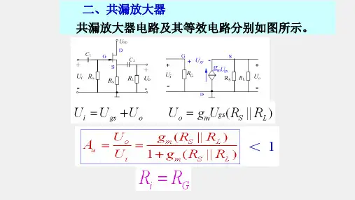 《模拟电子电路及技术基础》课件共漏共栅放大器及对比