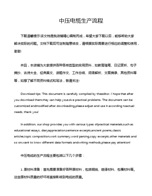 中压电缆生产流程