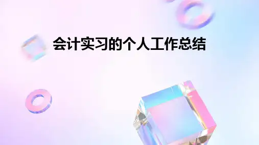 会计实习的个人工作总结PPT