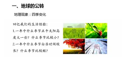 1.3地球的运动 第四课时 课件(共19张PPT) 粤教版初中地理七年级上册