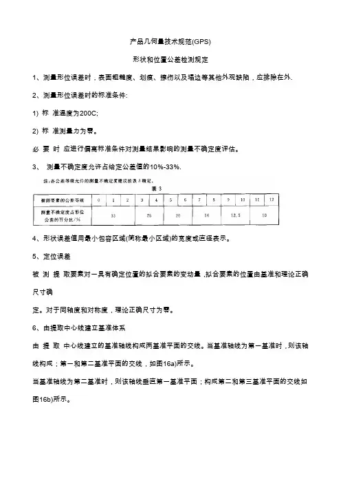 产品几何量技术规范