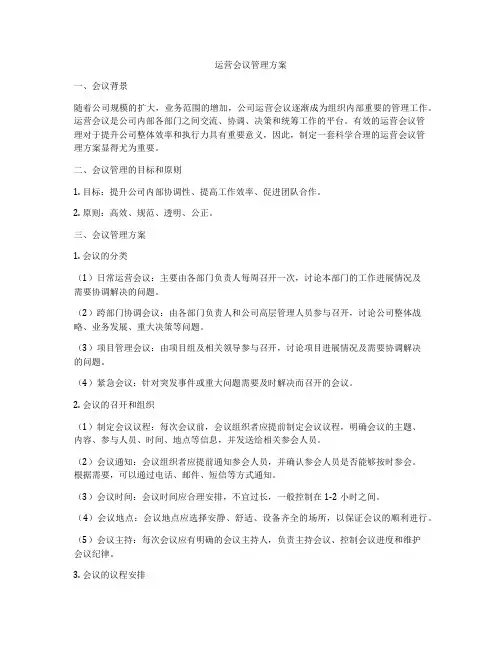 运营会议管理方案