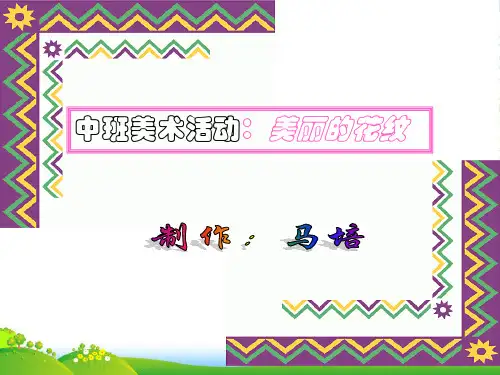 幼儿园中班美术PPT课件：美丽的花纹-优质(绘本)课件