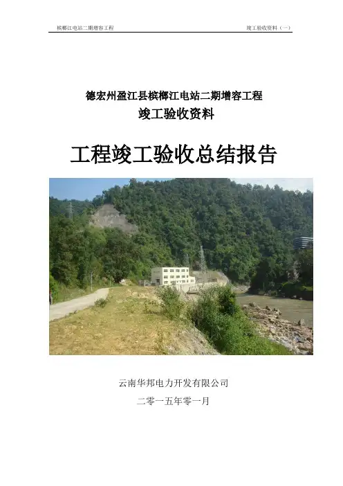 槟榔江电站建设管理报告